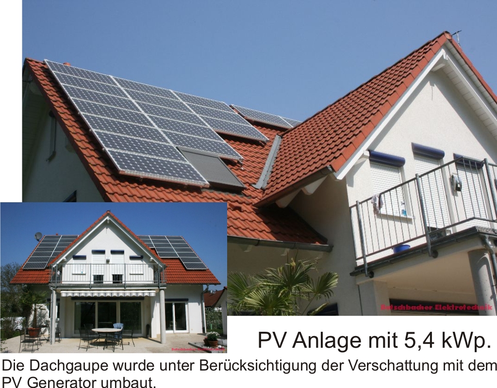 Photovoltaikanlage auf einem Wohnhaus