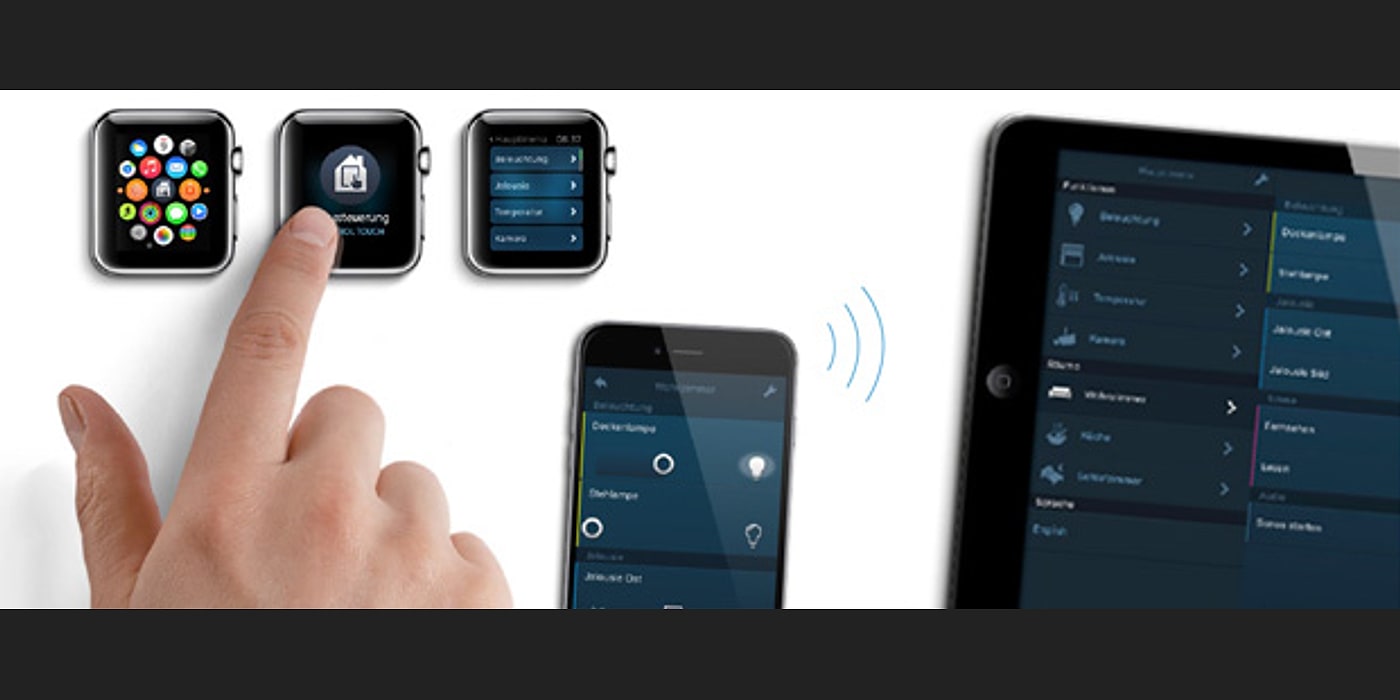 Smart-Home-Steuerung über Smartwatch, Smartphone und Tablet